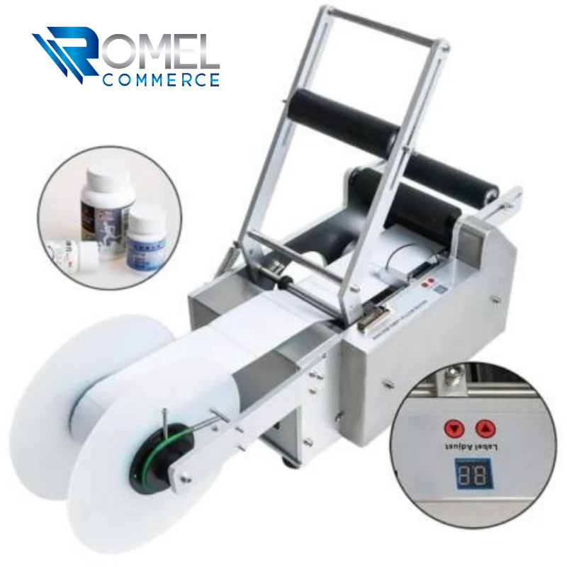 Etiquetadora semiautomática para botellas redondas mod. LT50