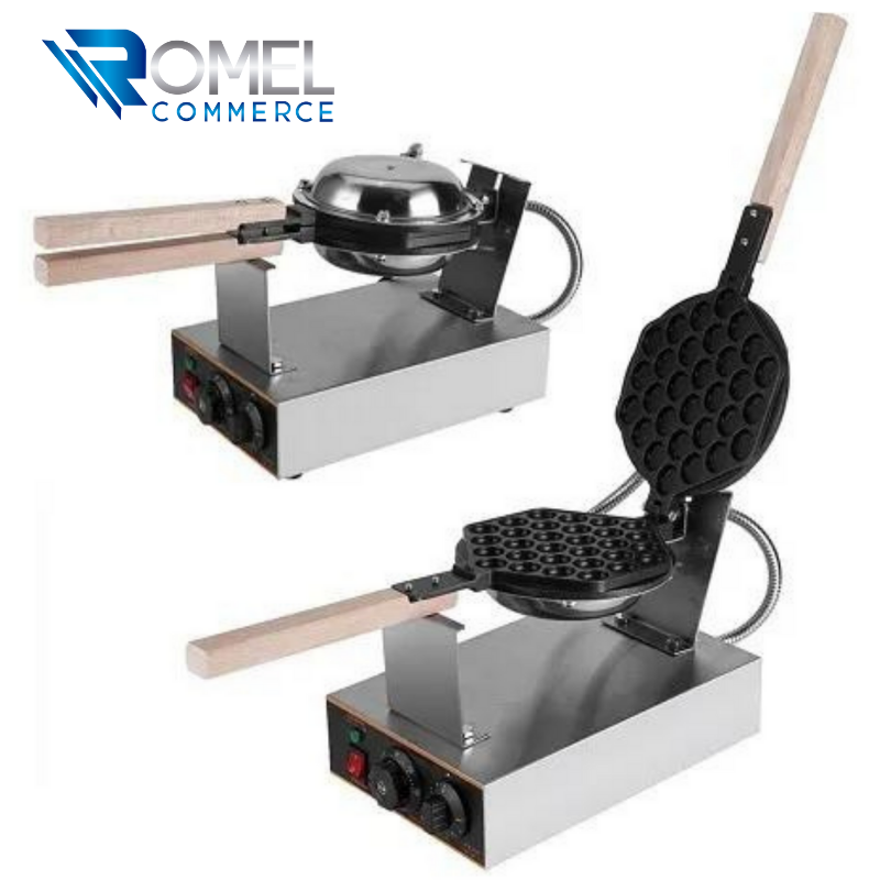 Wafflera burbuja tipo huevo de acero inoxidable